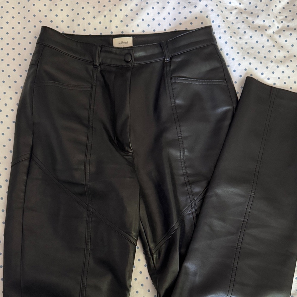 Wilfred Black Leather Trousers